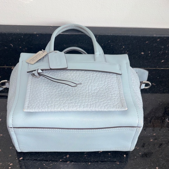 Coach BLEECKER LEATHER MINI RILEY CARRYALL (COACH F27923) 2 hangtags - Picture 4 of 7